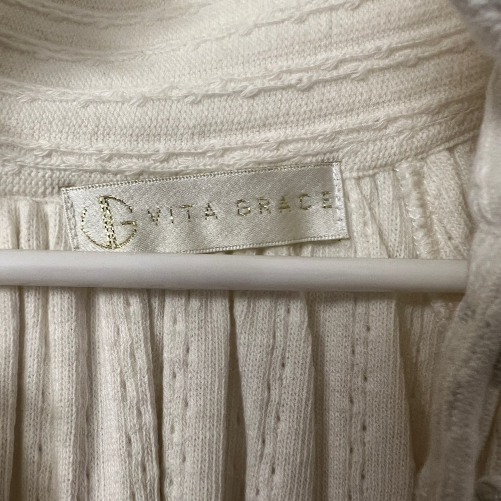 Vita Grace 100% Cotton Blouse Sweater - Picture 4 of 6